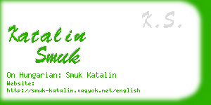 katalin smuk business card